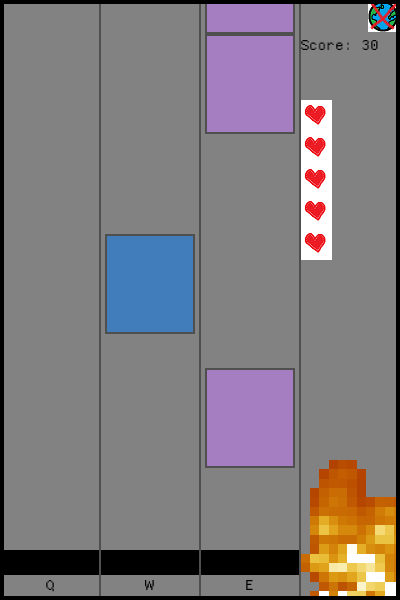 Image of the in-game portion of the tile game on hard mode