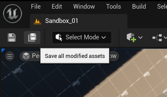 Save all modified assets