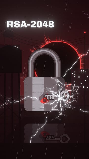 A padlock struck by lightning