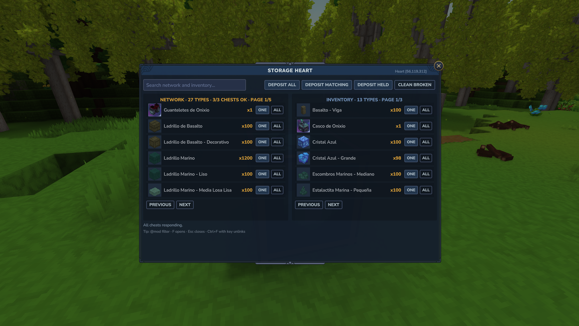 Storage Heart interface