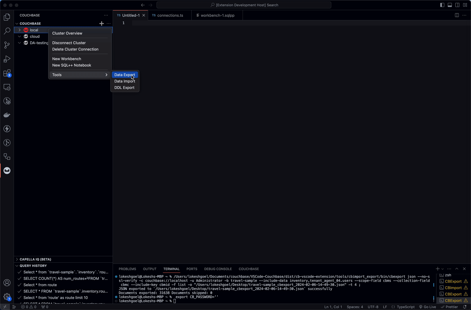 Interact with various Couchbase tools