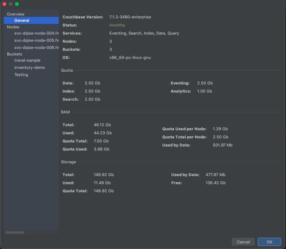 Cluster Connection Statistics