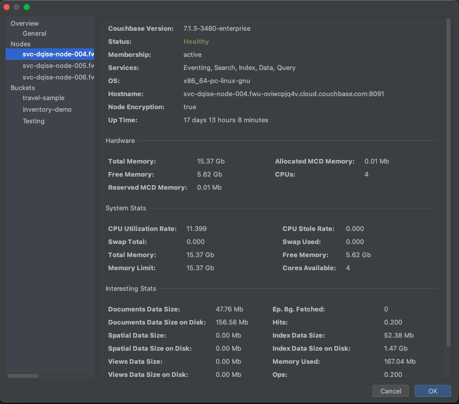 Cluster Connection Statistics