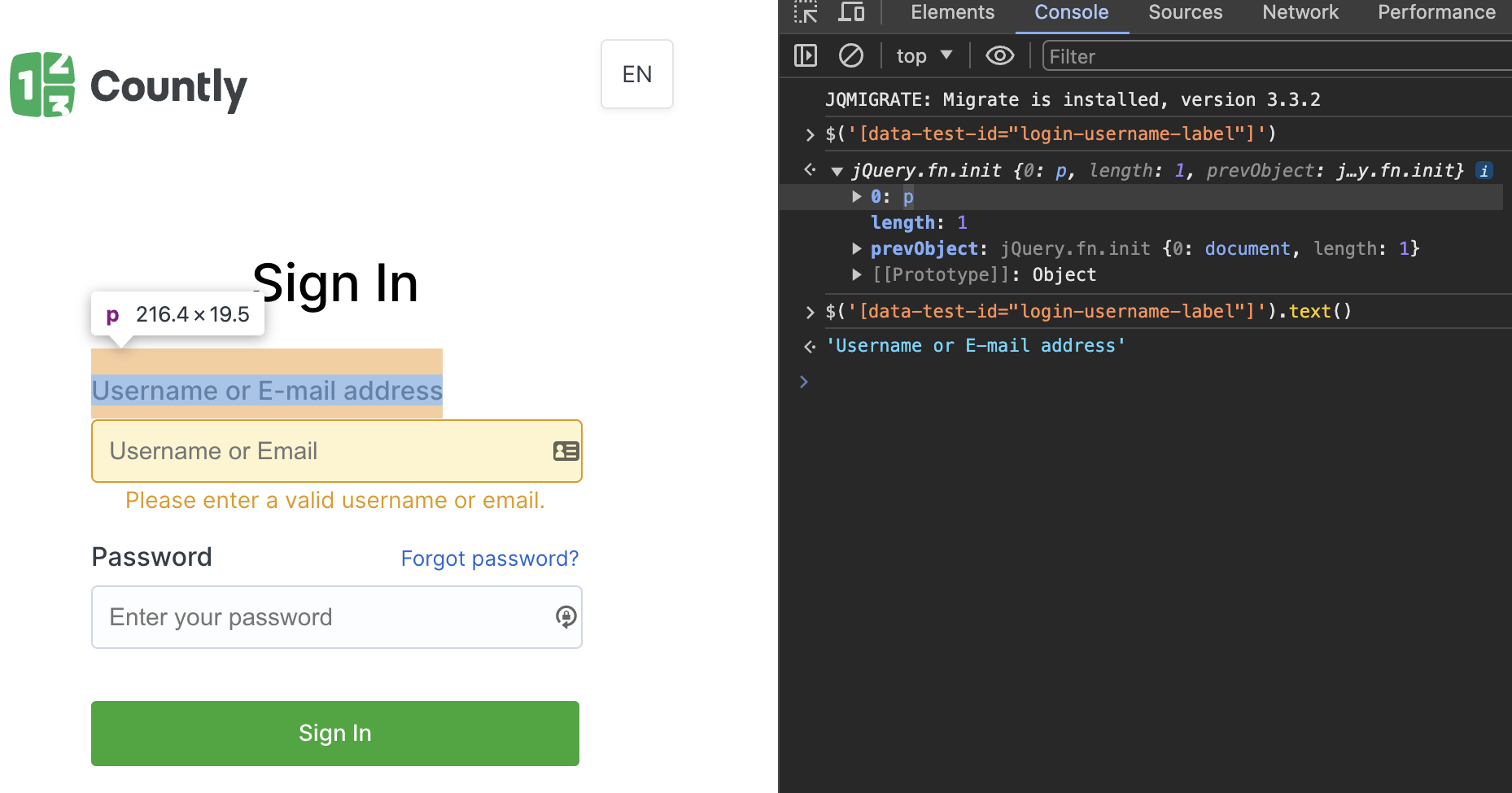 Data Test ID Example