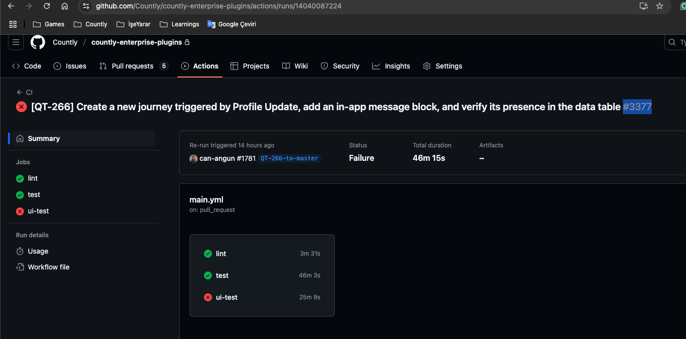 GitHub Action Number