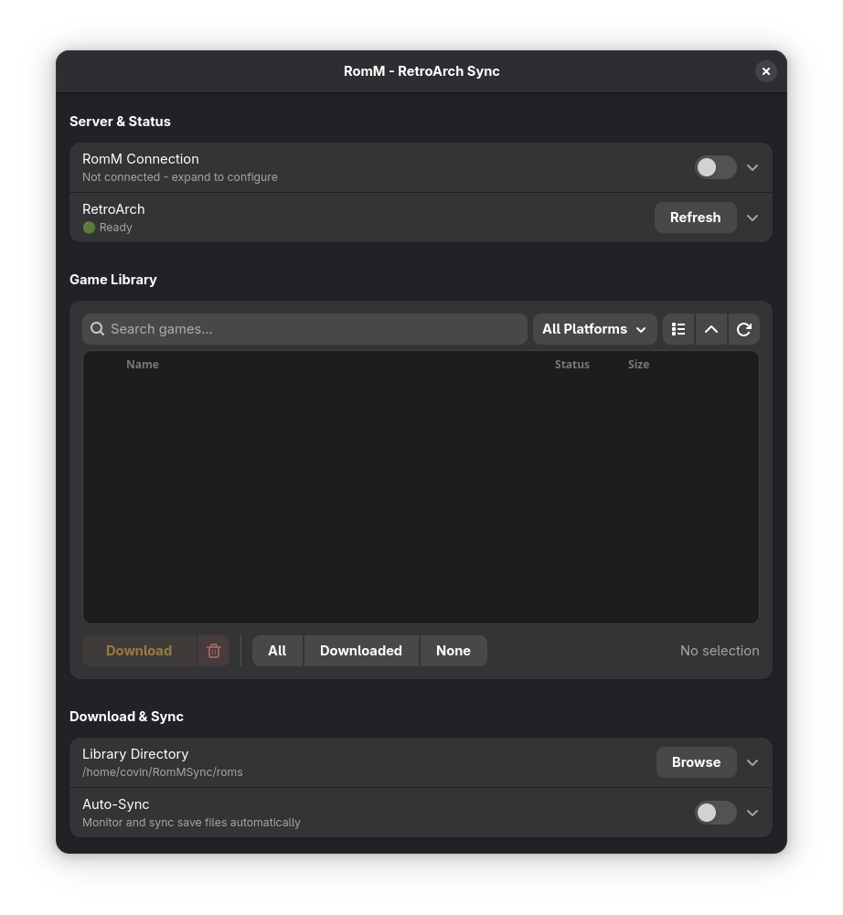 RomM-RetroArch Sync