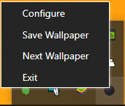 tray context menu