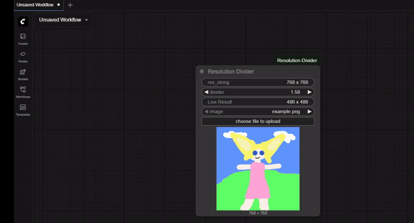 Simple Resolution Divider Node