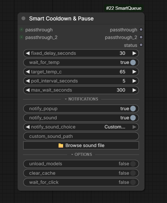 Smart Cooldown & Pause node, expanded