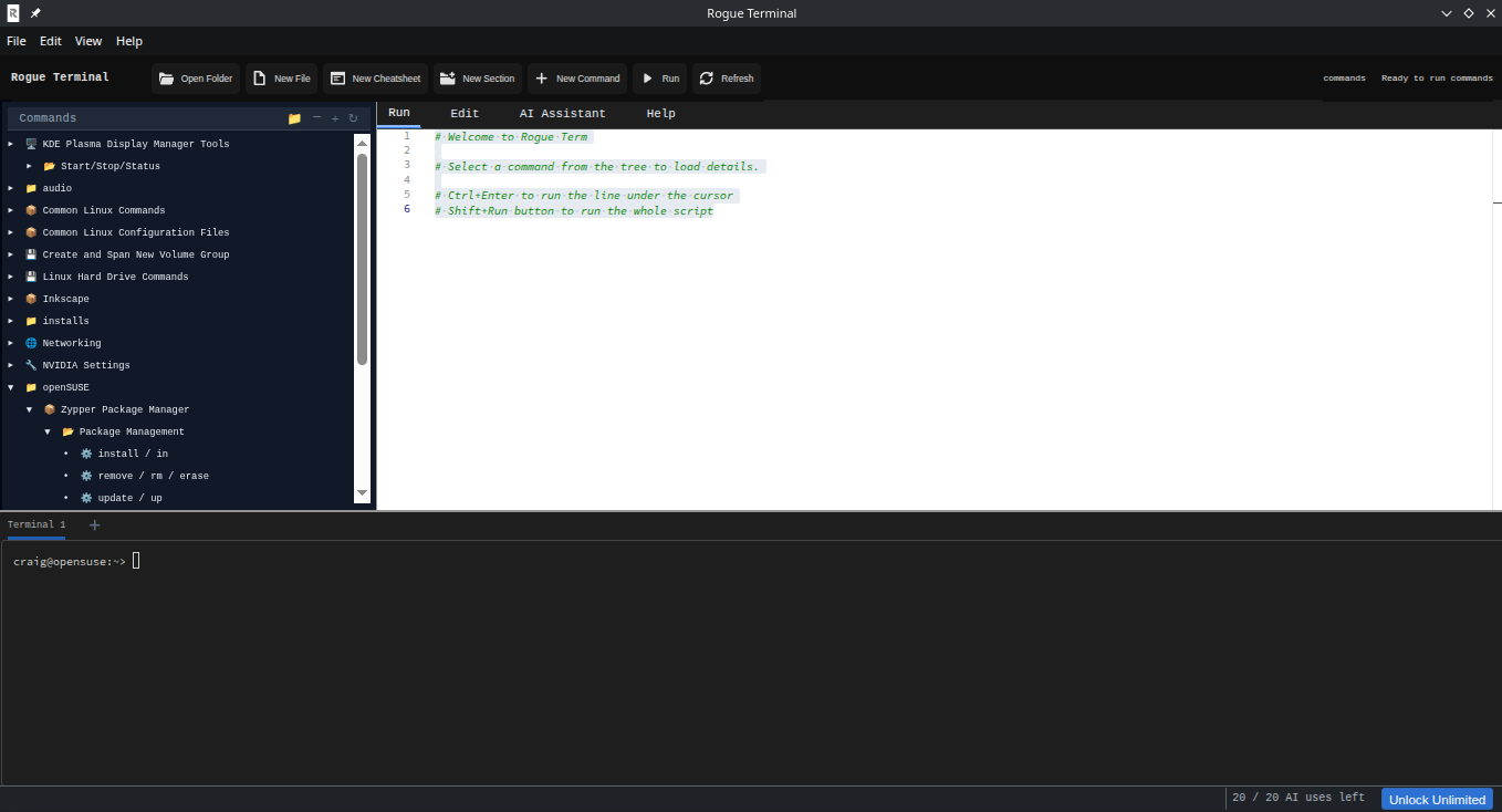 Rogue Terminal Screenshot