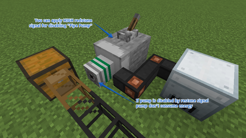 Disabling pump by redstone