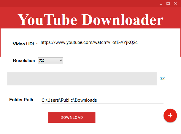 Material design youtube downloader c#