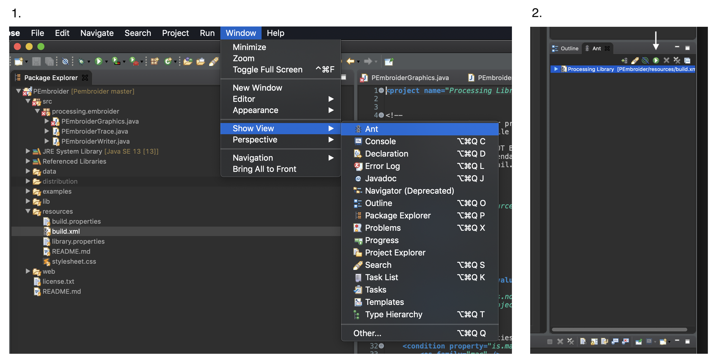 Compilation steps in Eclipse