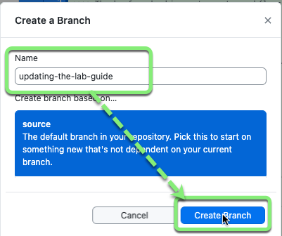 Create a new Branch