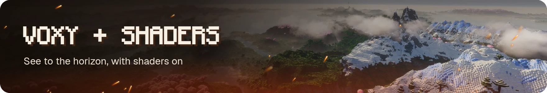 voxy and shaders: see to the horizon, with shaders on