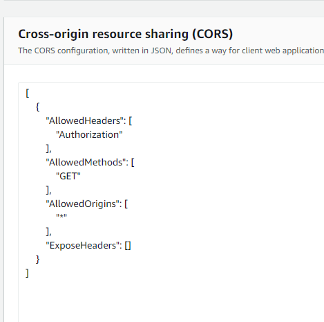 AWS CORS