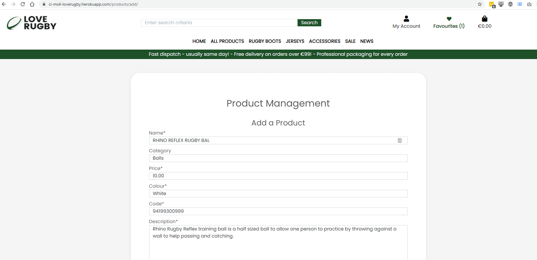 Add Product