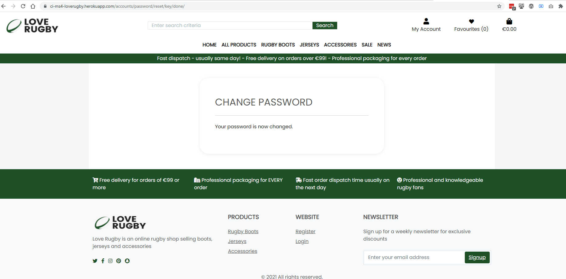 Password updated