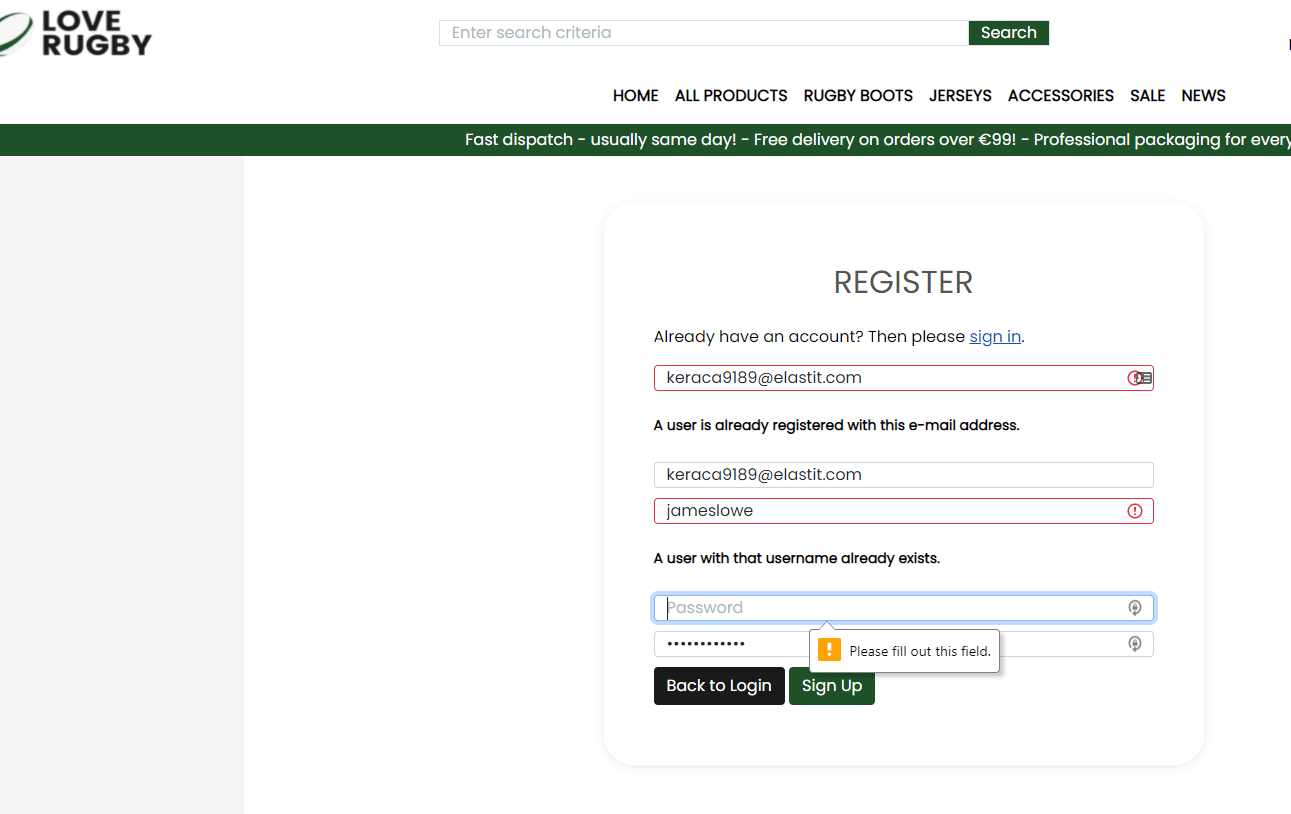 Register error