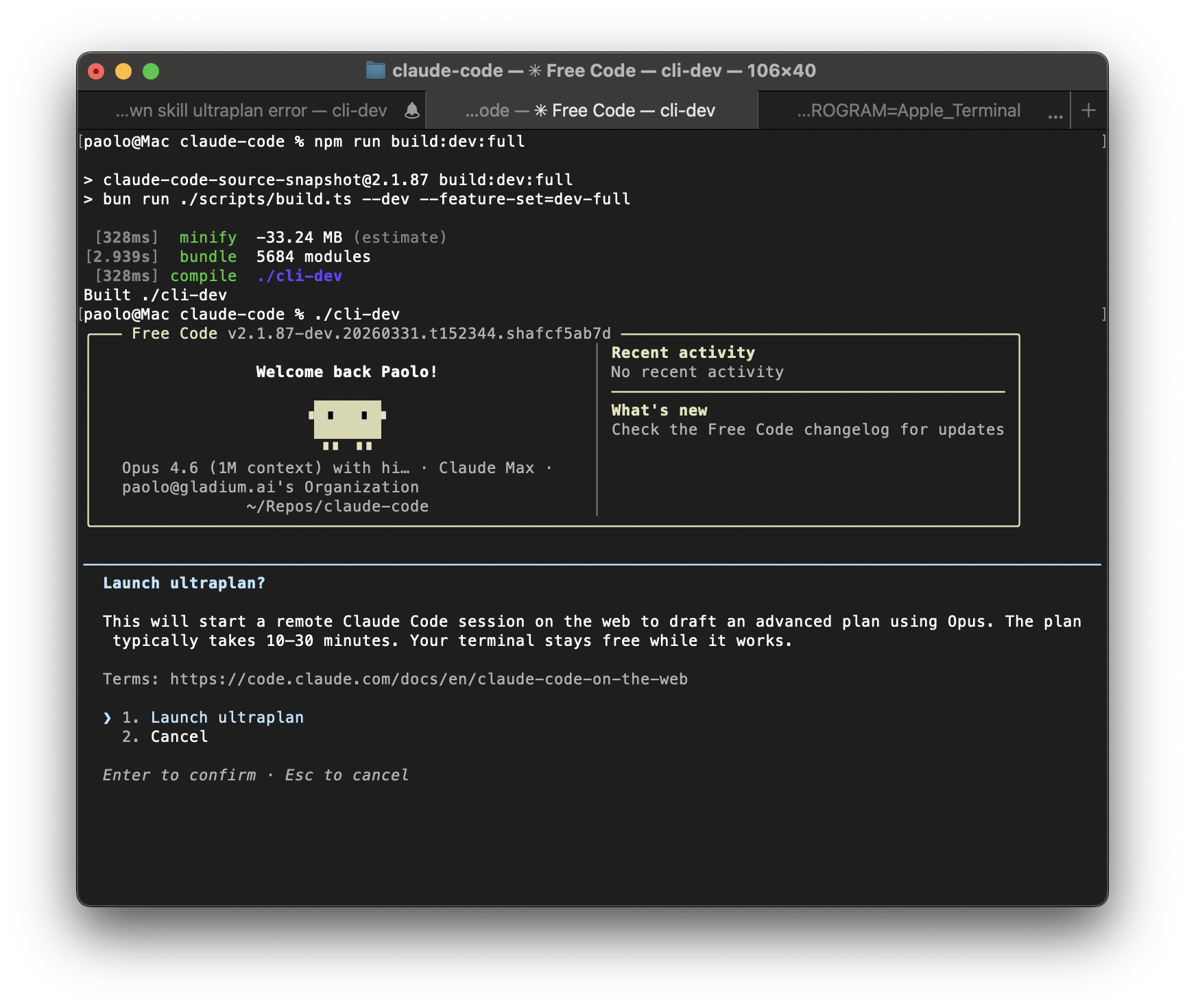 free-code screenshot