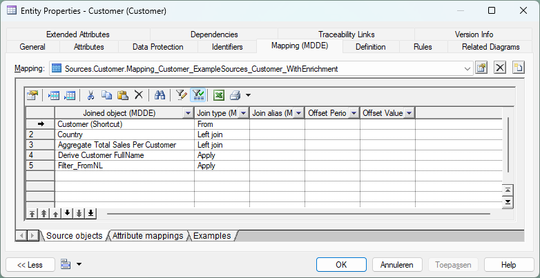 Mapping a filter business rule