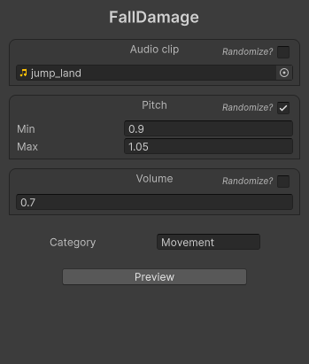 The SFX Editor window