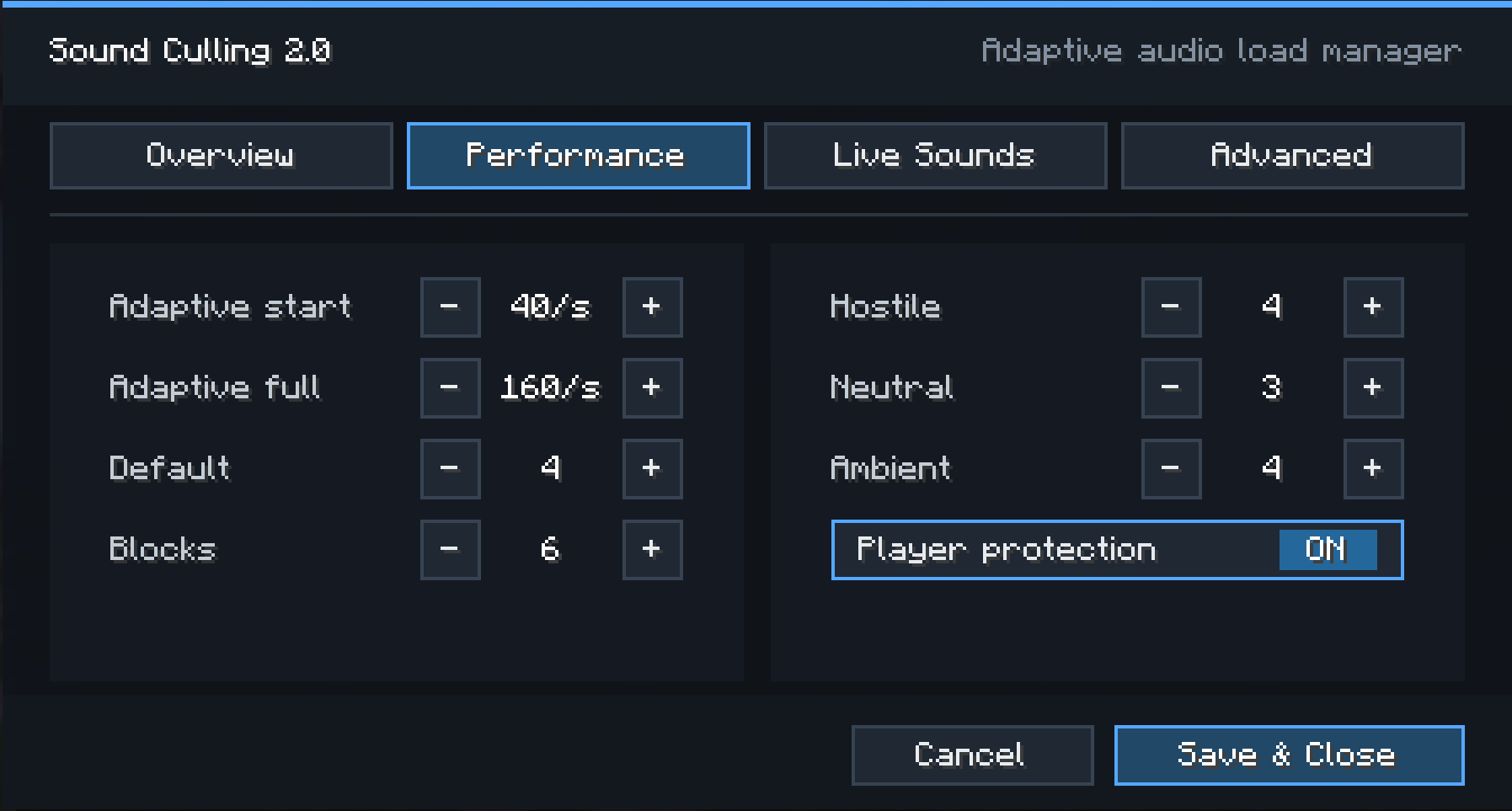Sound Culling Performance
