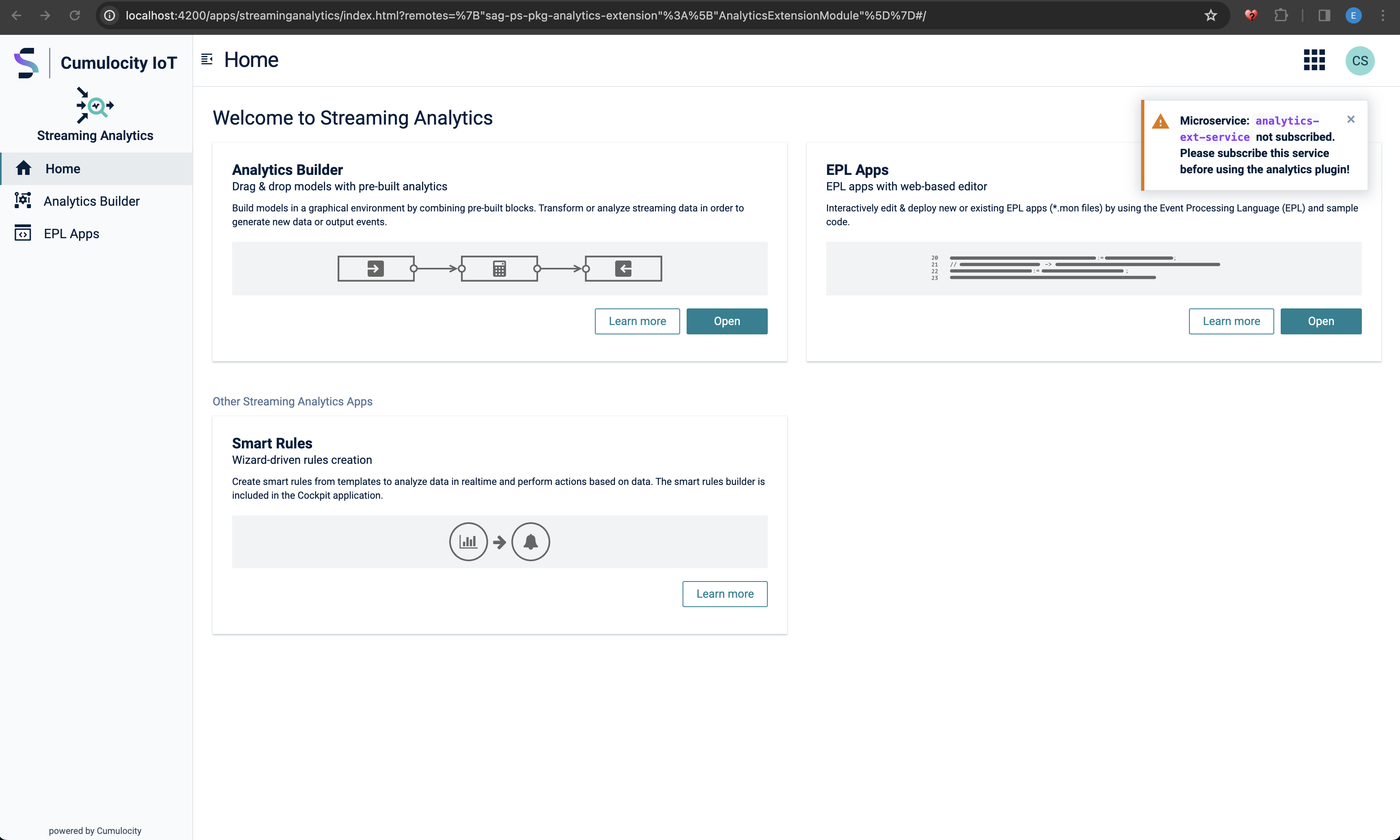 Backend microservice missing