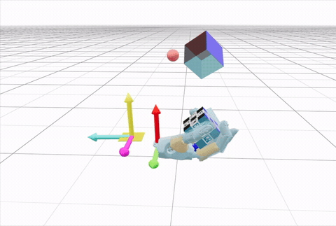 Simulation · Wuji Hand 1 cube reorientation
