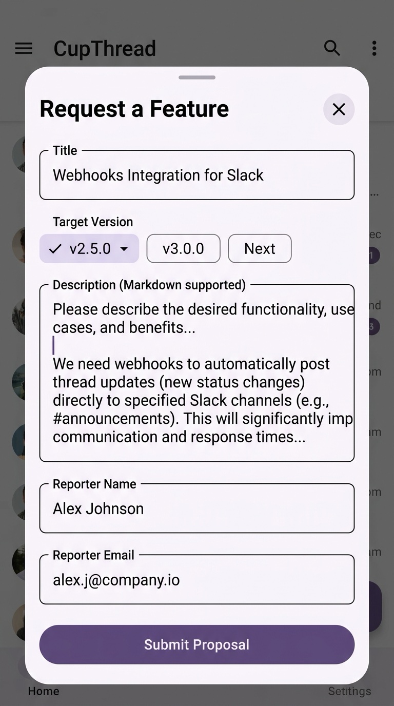 Submit Request Sheet