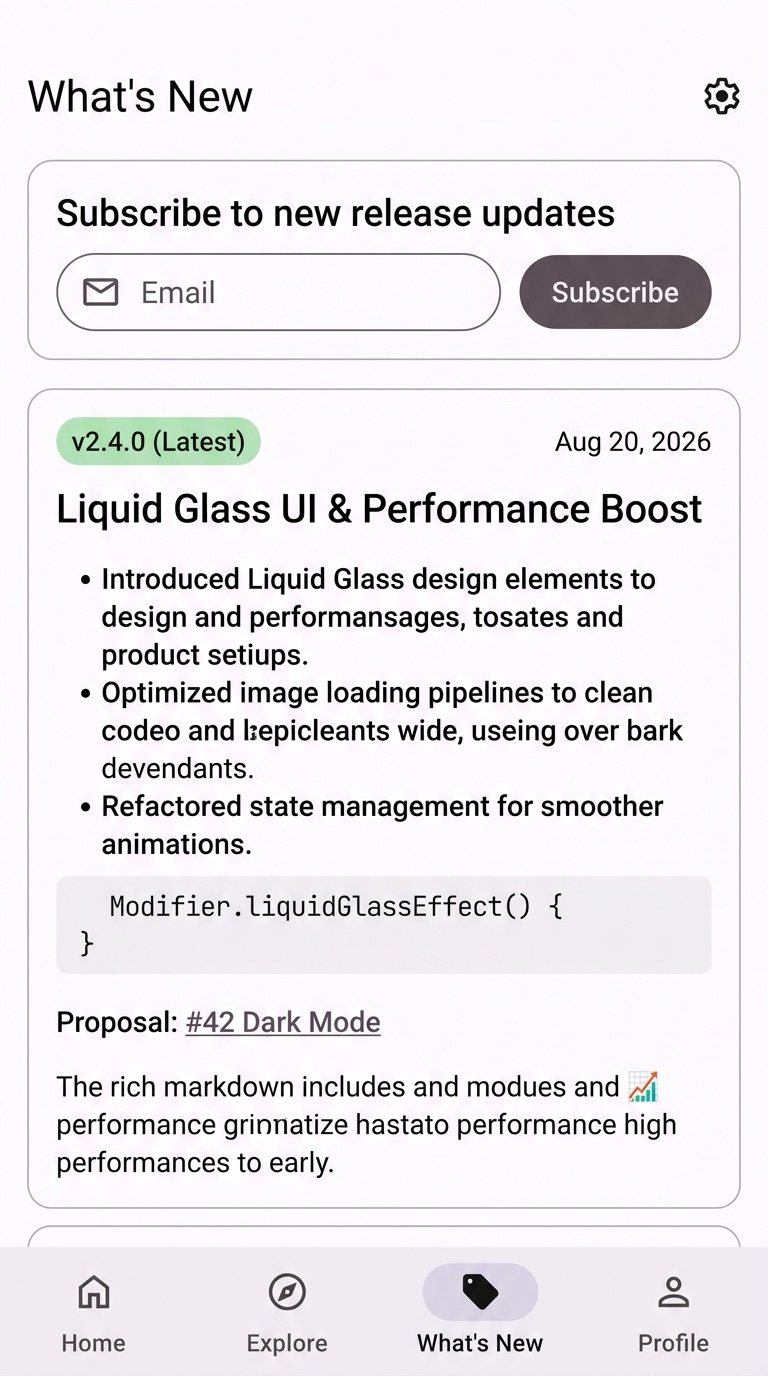 What's New Screen