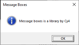 Message Boxes Example