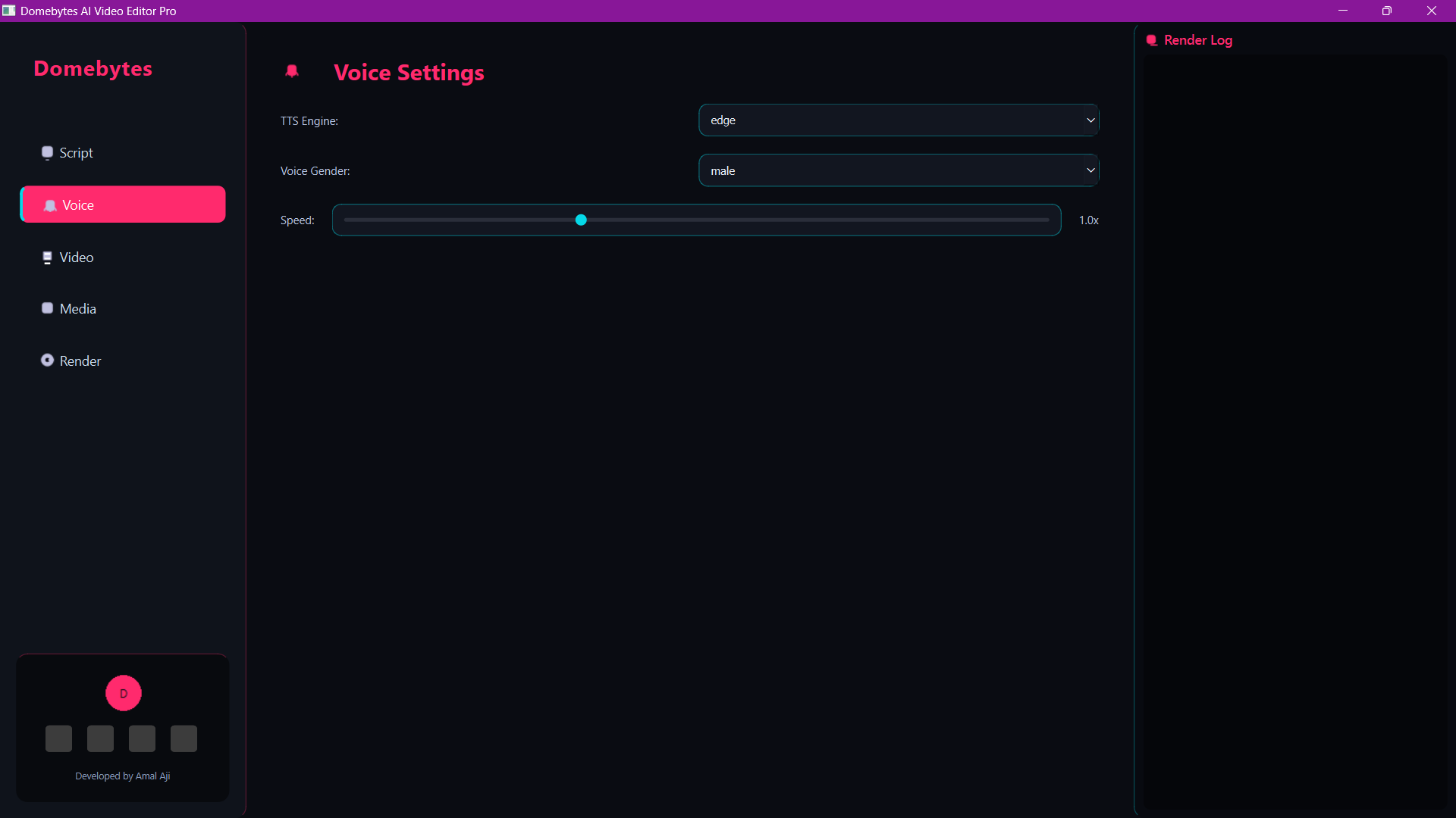 Screenshot 2 – text input and AI model options