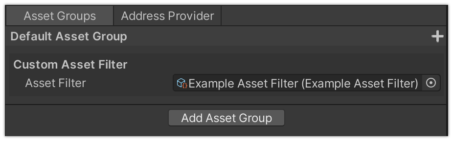 Custom Asset Filter