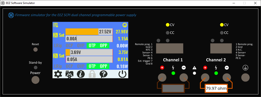 Simulator GUI Front Panel