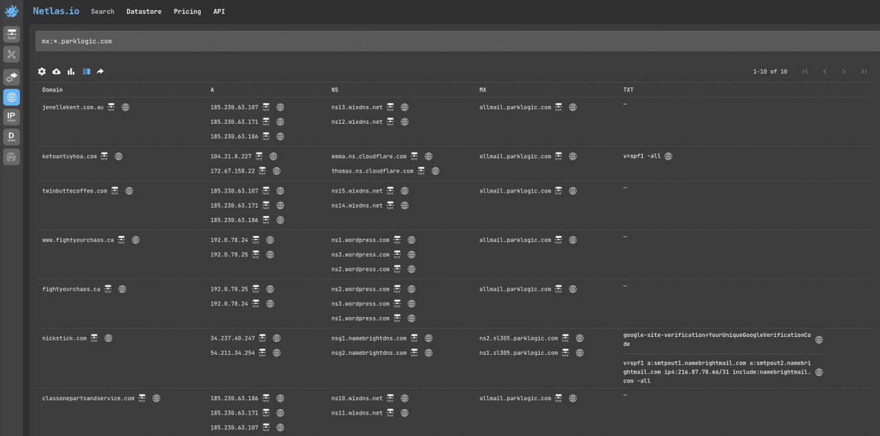 Search mail servers in DNS