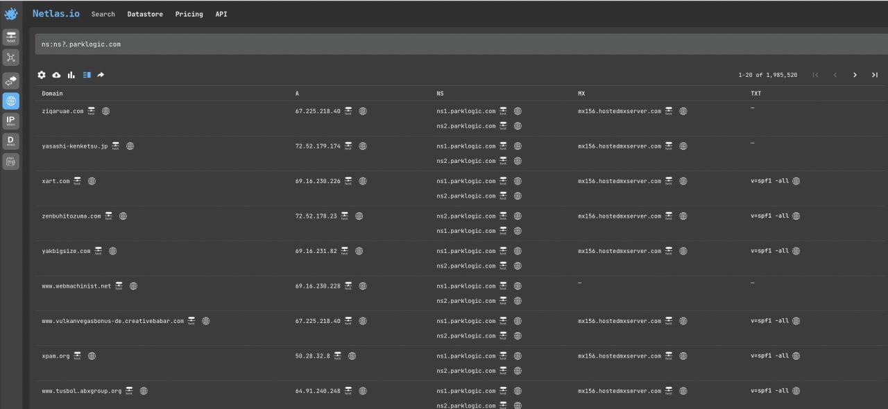 Search name servers in DNS