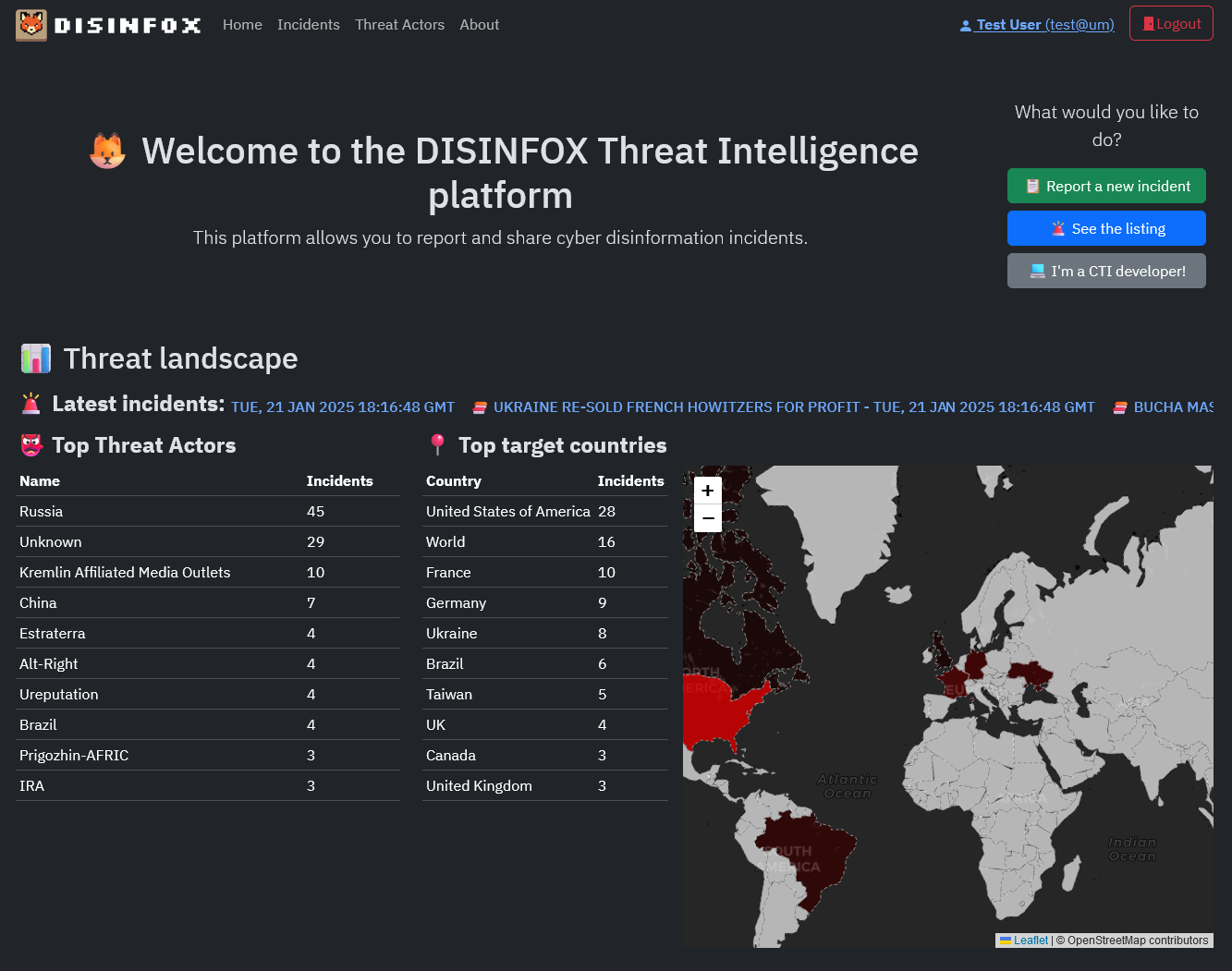 DISINFOX homepage
