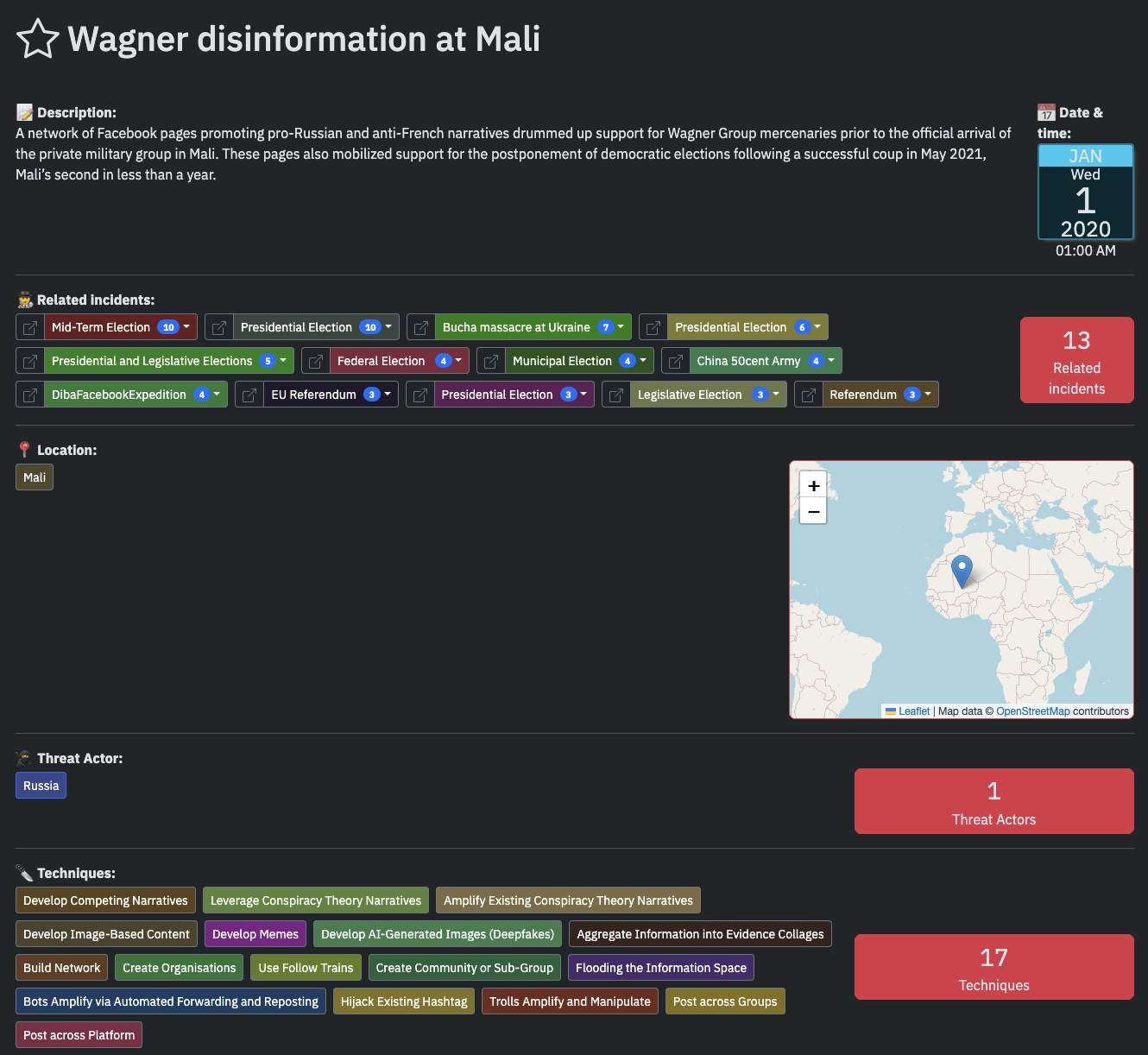 Disinformation incident detail