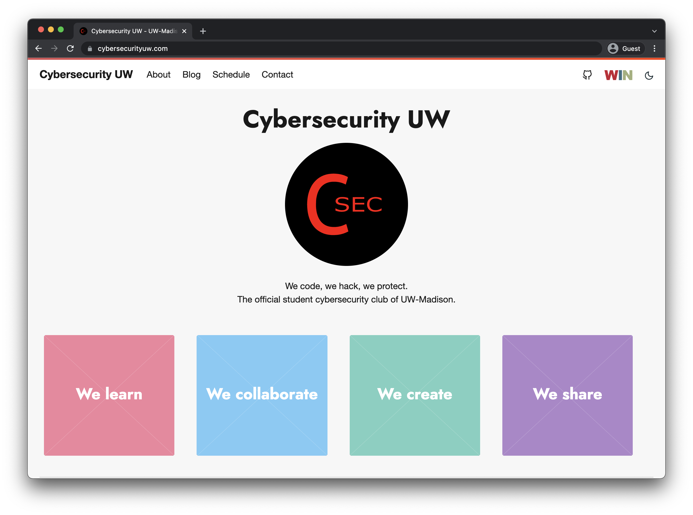 CSEC Website Screenshot