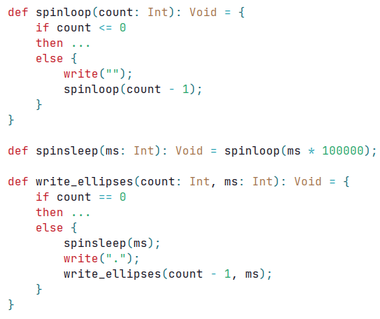 Example .fun code with syntax highlighting