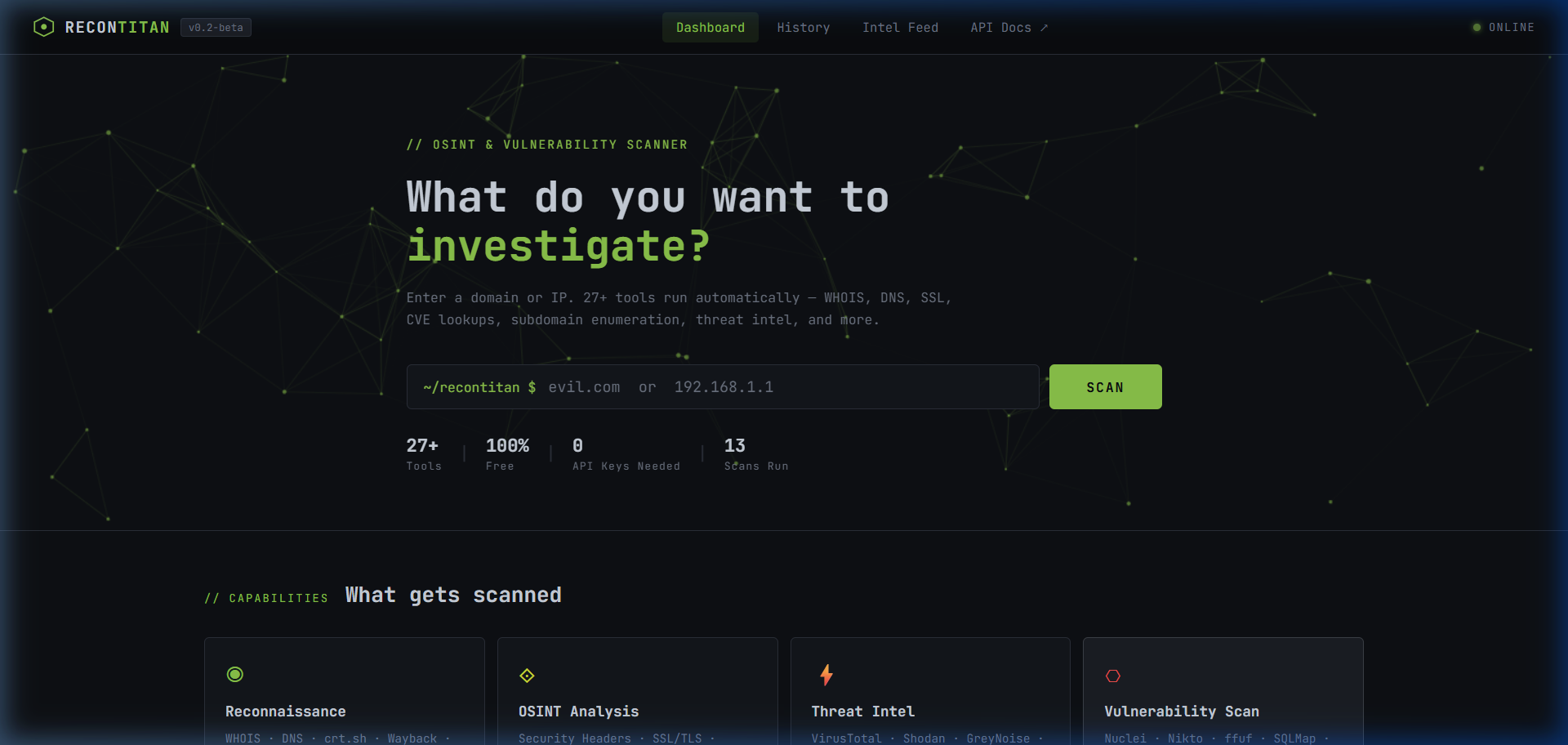 ReconTitan Dashboard