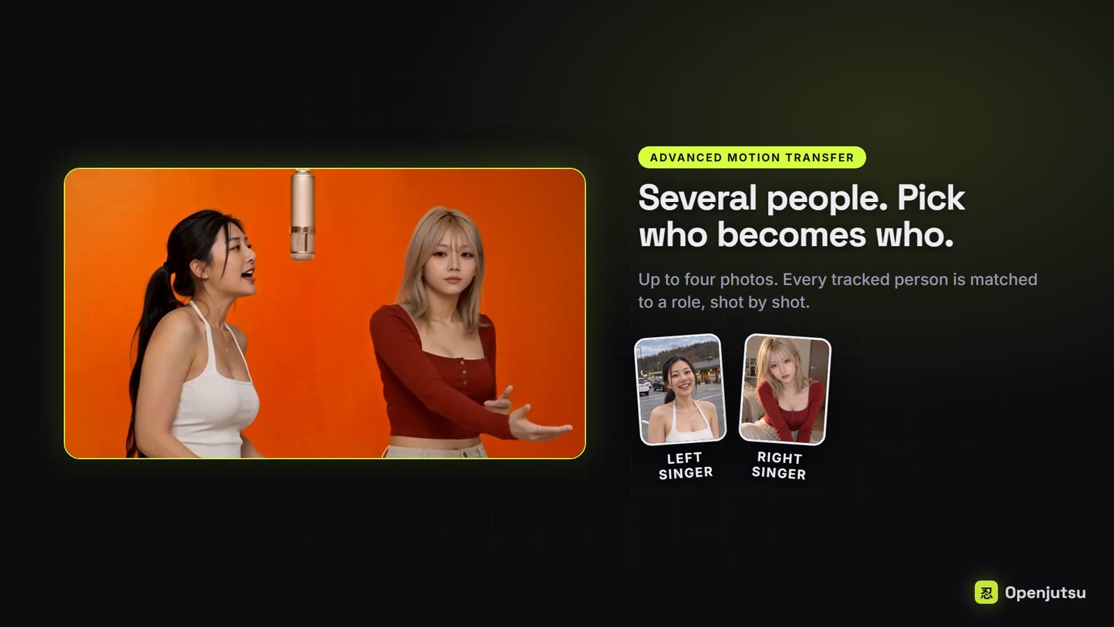 Two people swapped, each from their own photo