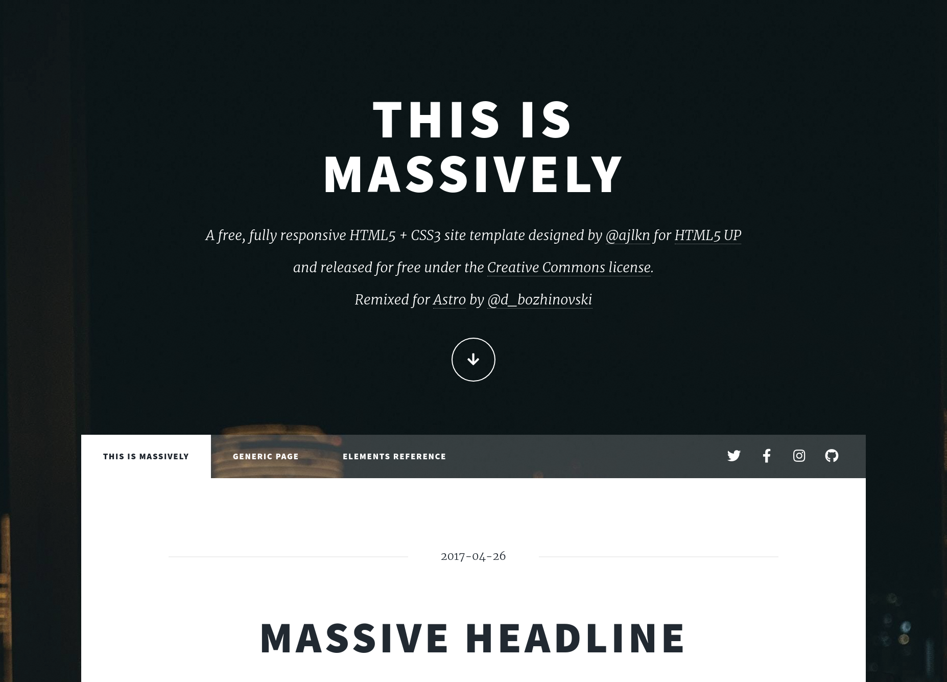 THEME: Massively for Astro · Issue #295 · withastro/astro.build · GitHub