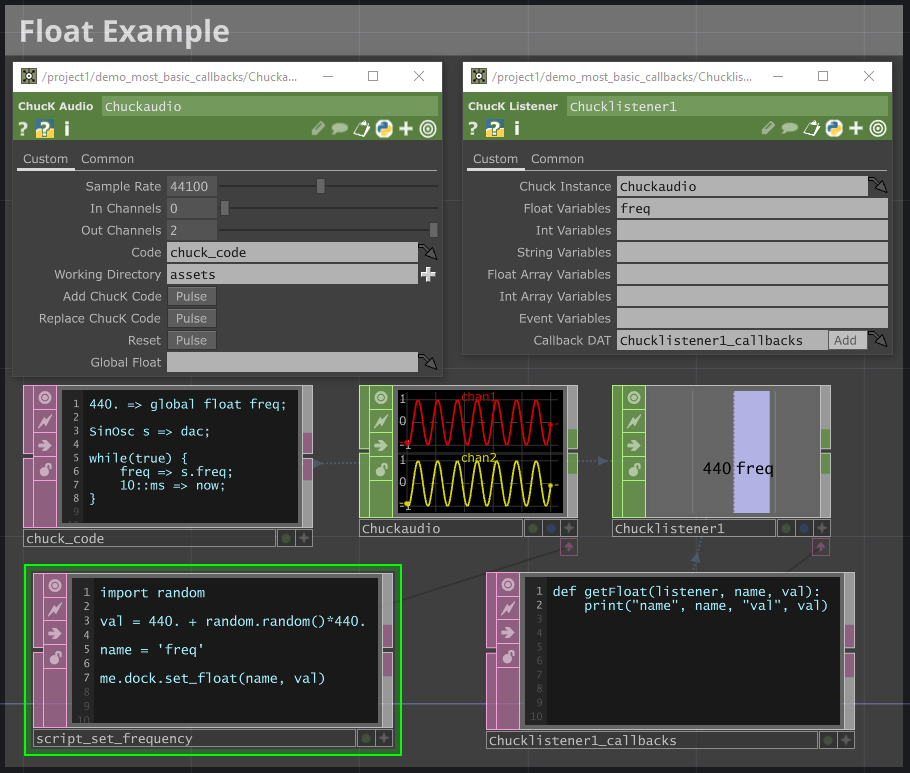 Float Example TouchDesigner Screenshot