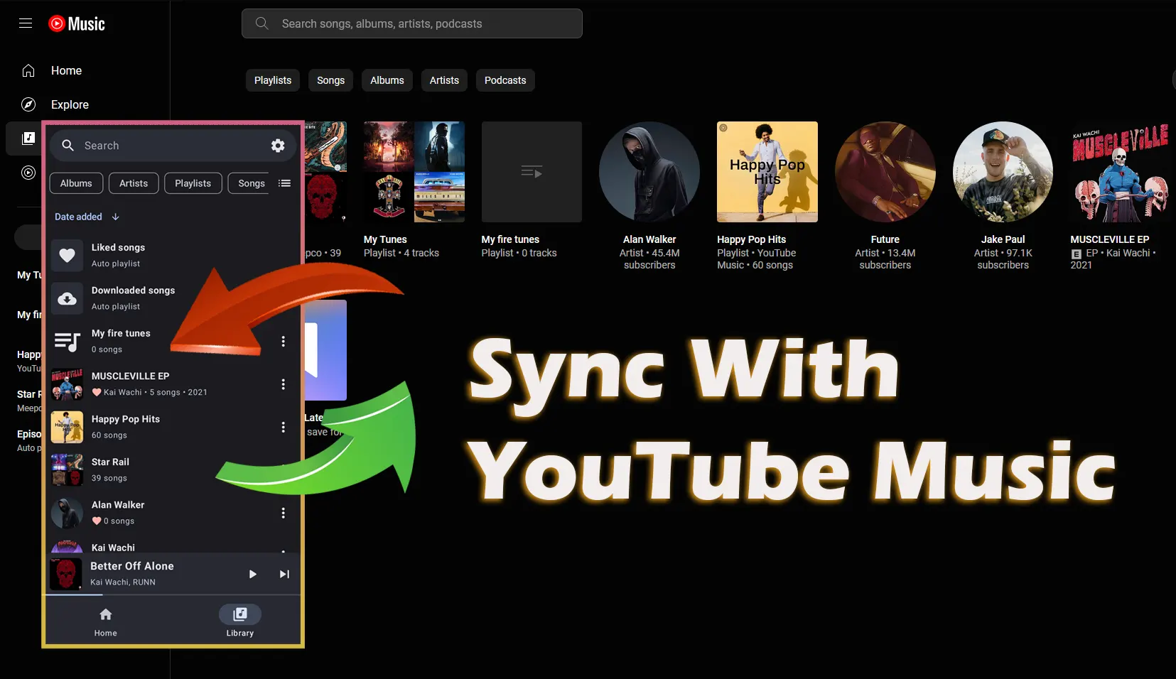 Sync with YouTube Music