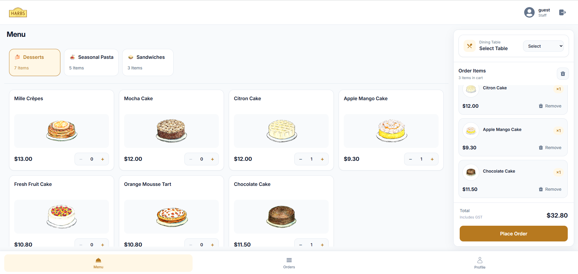 DishPatch POS frontend