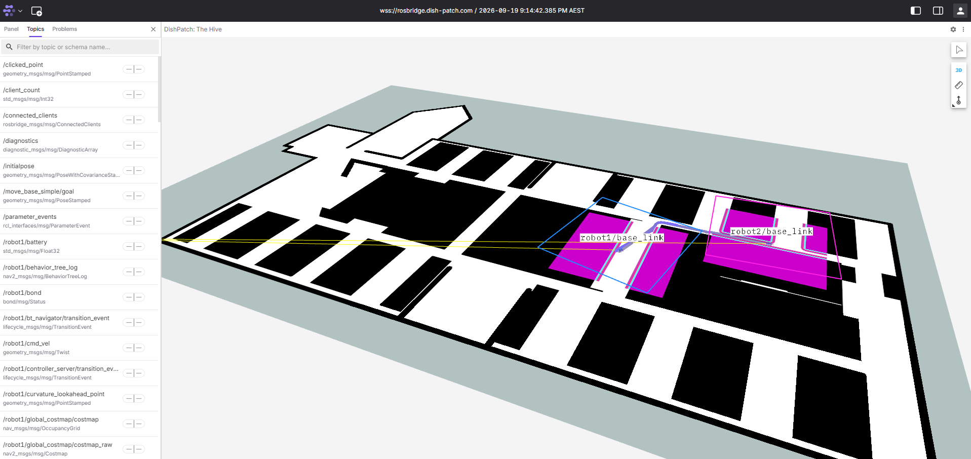 DishPatch robot visualiser in Foxglove Studio