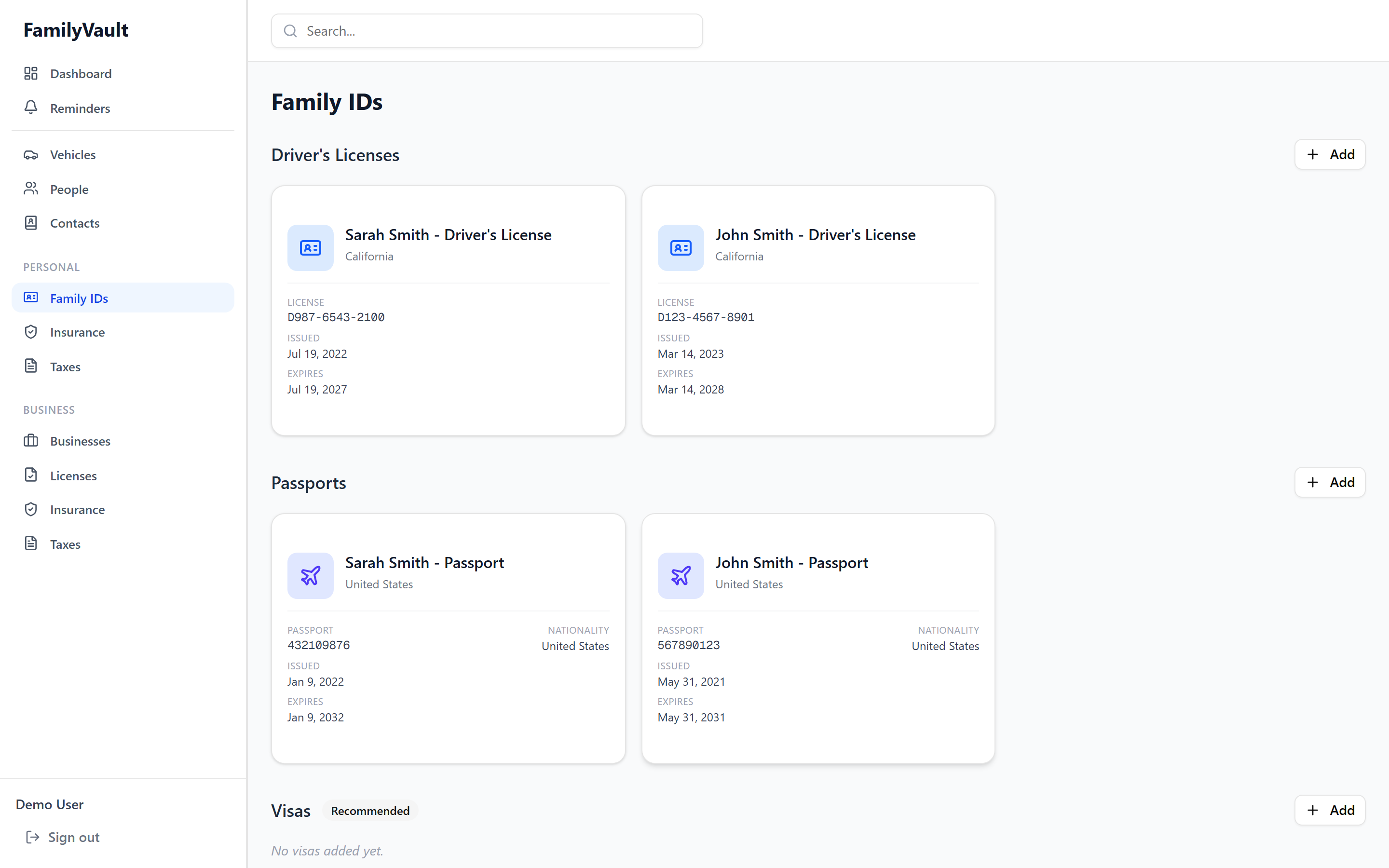 Family IDs