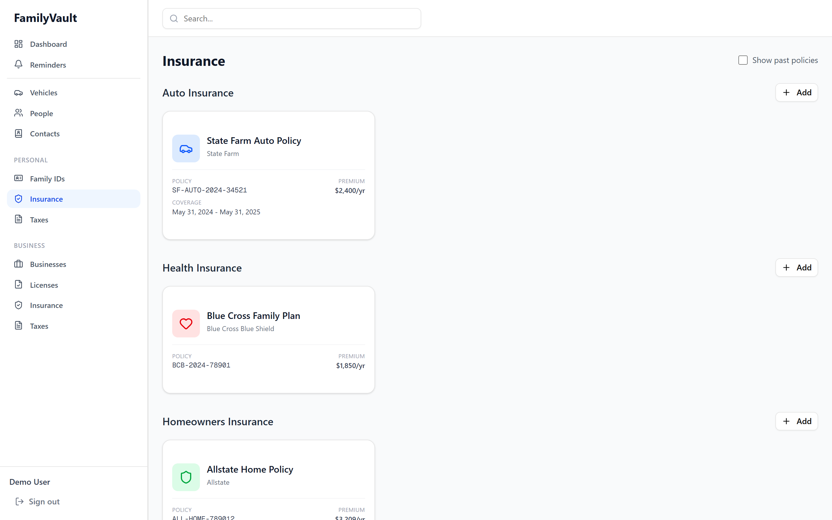 Insurance Tracking